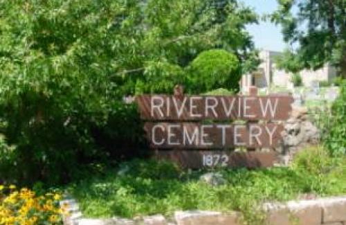 Riverview Cemetery sign