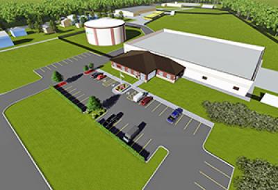 Water Treatment Facility rendering prior to its construction